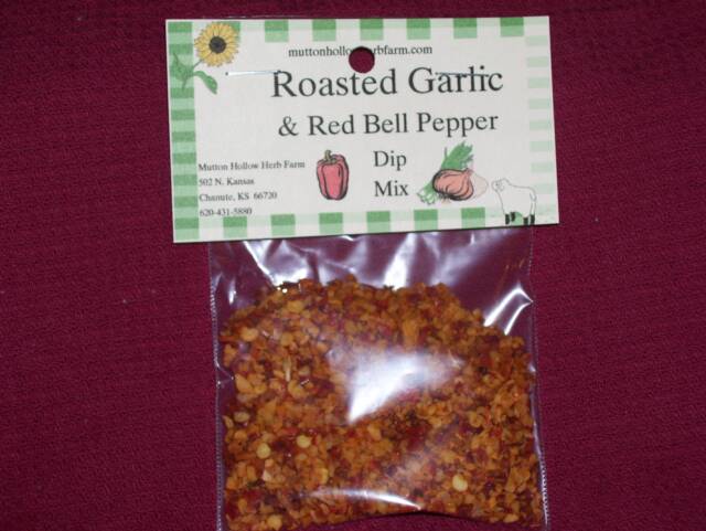 Roasted garlic and red bell pepper dip mix