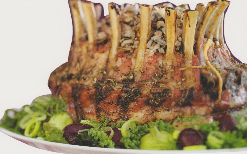 STANDING RIB ROAST with Apricot Rosemary and Garlic Rub